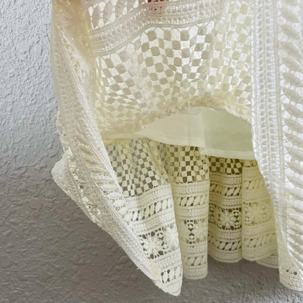 J. Crew Geometric Lace Midi Dress in Ivory NWT - Picture 9 of 14